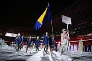 Amel Tuka and Team Bosnia & Herzegovina at the Opening Ceremony in Tokyo